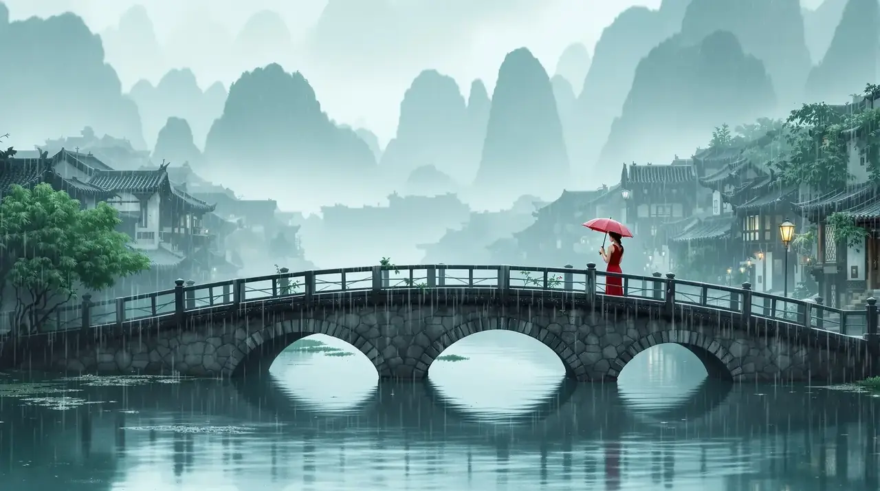 水墨江南 高清影片头图 - 秘​书